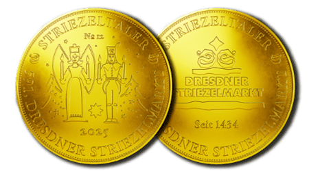 So sieht der diesjährige Striezeltaler aus. © DIG