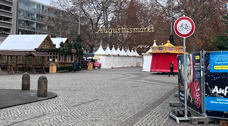 Für den Radverkehr gesperrt: Die Hauptstraße zur Zeit des Augustusmarktes. Foto: CdH