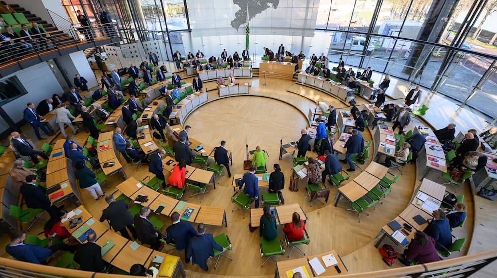 The salaries of the 120 members of the Saxon state parliament could rise again in 2026 (archive photo). / Photo: Robert Michael/dpa