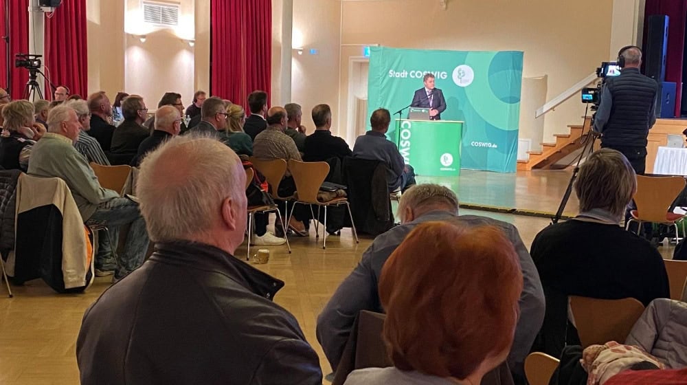Die diesjährige Einwohnerversammlung der Stadt Coswig fand im Ballsaal der Börse statt. Foto: Stadtverwaltung Coswig