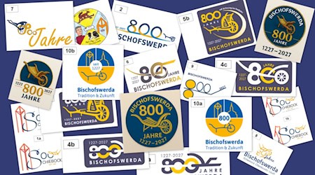 Insgesamt stehen 18 verschiedene Logos zum Stadtjubiläum zur Auswahl. Foto: Stadtverwaltung Bischofswerda