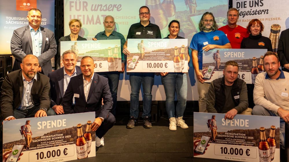 Die Preisträger der Radeberger Heimat-Aktion. Foto: Radeberger Exportbierbrauerei