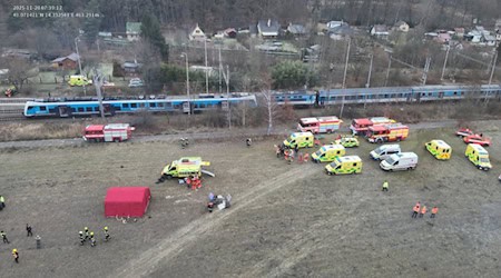 Zugunglück bei Budweis. Foto: Policie CR