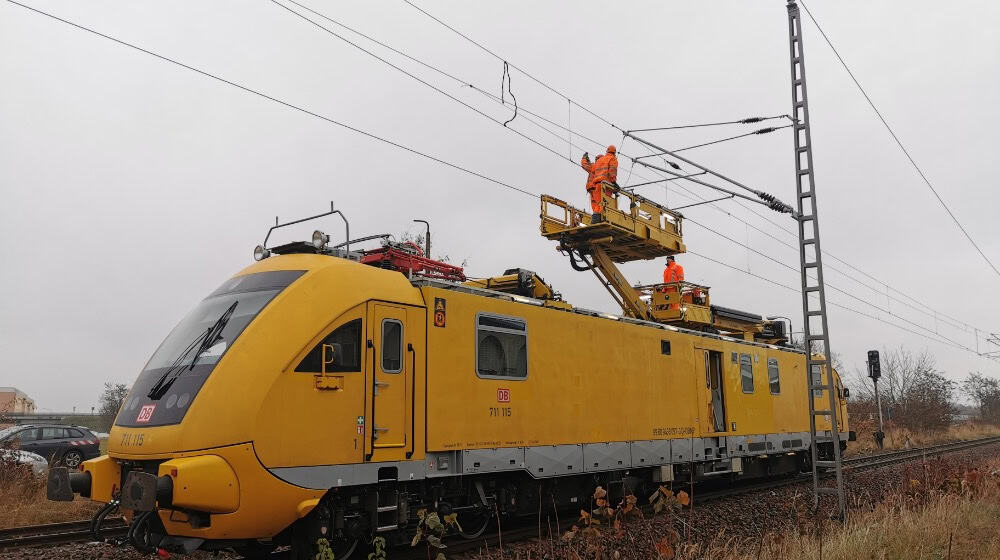 Oberleitungsreparatur. Symbolbild: Matthias Fischer