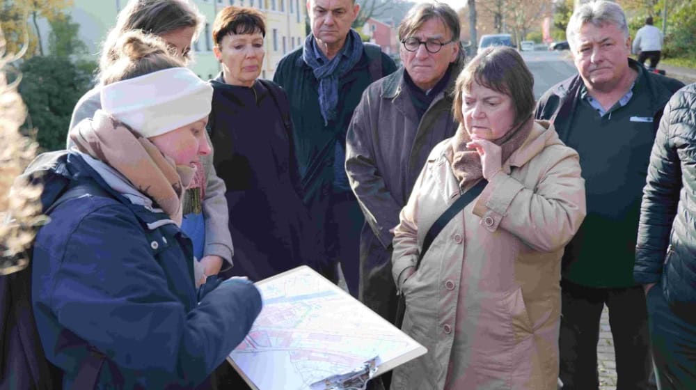 Mitglieder der Kommission für Architektur und Stadtgestaltung bei ihrem Rundgang Mitte November im Stadtgebiet. Foto: Stadt Meißen