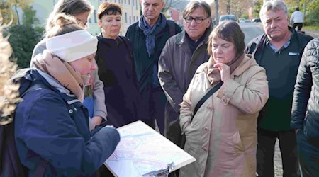 Mitglieder der Kommission für Architektur und Stadtgestaltung bei ihrem Rundgang Mitte November im Stadtgebiet. Foto: Stadt Meißen