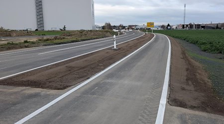 Der Ausbau der Mühlbacher Straße bei Kronospan ist endlich abgeschlossen. Foto: Landratsamt Meißen