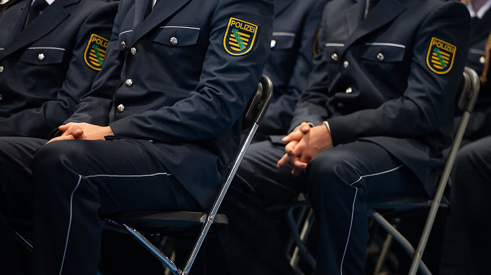 Ein Drittel der angehenden Polizistinnen und Polizisten sind Frauen. (Archivbild) / Foto: Paul Glaser/dpa-Zentralbild/dpa