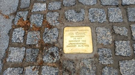 Der Stolperstein für Ida Schaye. Foto: Stadtverwaltung Radebeul