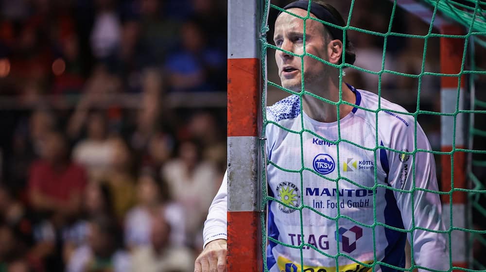 Goalkeeper Silvio Heinevetter played a big part in ThSV Eisenach's Bundesliga handball team winning their home game against TVB Stuttgart. / Photo: Ronny Hartmann/dpa