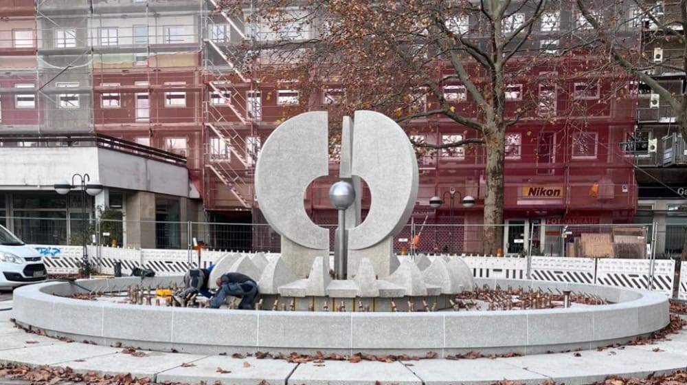 Der Kracht-Brunnen am östlichen Ende des Neustädter Marktes. Foto: CdH