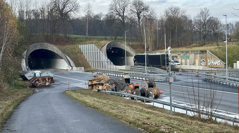 The renovation of the A4 Königshainer Berge tunnel near Görlitz is nearing completion. (Archive photo) / Photo: Danilo Dittrich/dpa