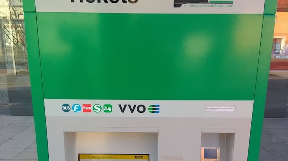 Der Ticketautomat in Coswig. Auch er wird stillgelegt. Foto: VGM