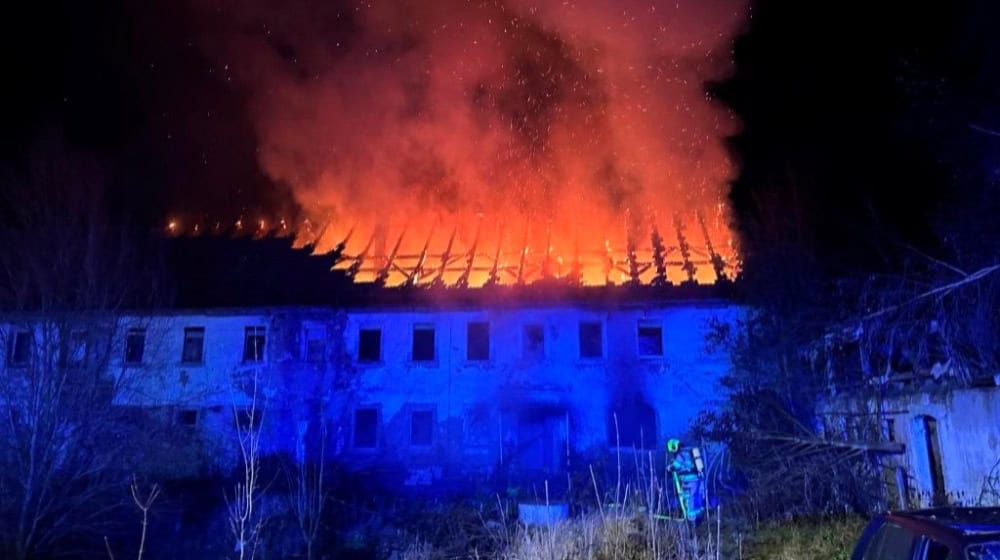 Dachstuhlbrand in Mertitz. Foto: Feuerwehr Ziegenhain