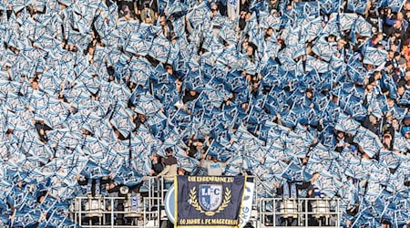 Zum 60. Vereinsgeburtstag wurde im gesamten Stadion gefeiert / Foto: Andreas Gora/dpa