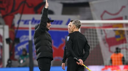 Leipzig were not happy with the referee's performance. / Photo: Jan Woitas/dpa