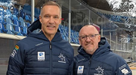 Sollen die Eislöwen in der Erstklassigkeit halten: Gerry Fleming (l.) und Craig Streu. Foto: Dresdner Eislöwen