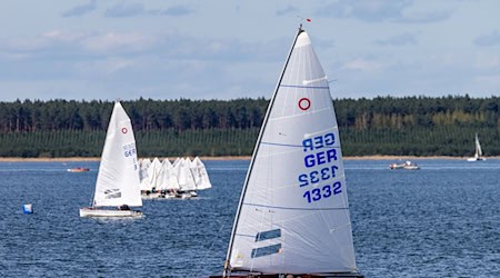 Auf dem Geierswalder See dürfen nun auf weiteren Flächen Boote fahren. (Archivbild) / Foto: Frank Hammerschmidt/dpa