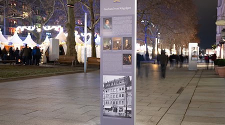 In Dresden ist eine weitere Stele auf dem geplanten Caspar-David-Friedrich eingeweiht worden. / Foto: Sebastian Kahnert/dpa