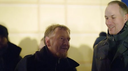 Im Gespräch: Ministerpräsident Michael Kretschmer und Marcel Vetter in Moritzburg. Foto: privat