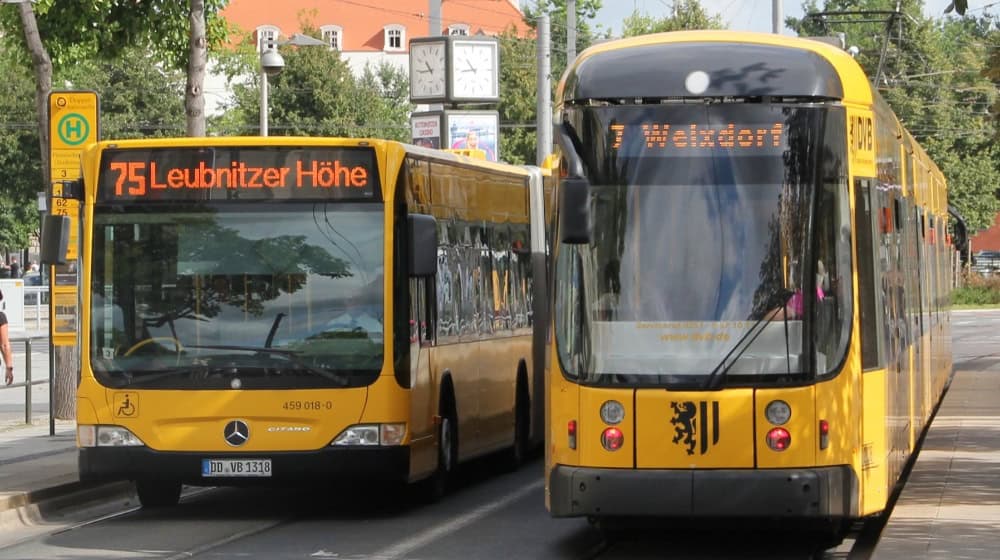Für die Straßenbahnen der Linien 2 und 7 gilt ab Montag, dem 12. Januar 2026, vorübergehend eine verkürzte Linienführung. Foto: DVB AG