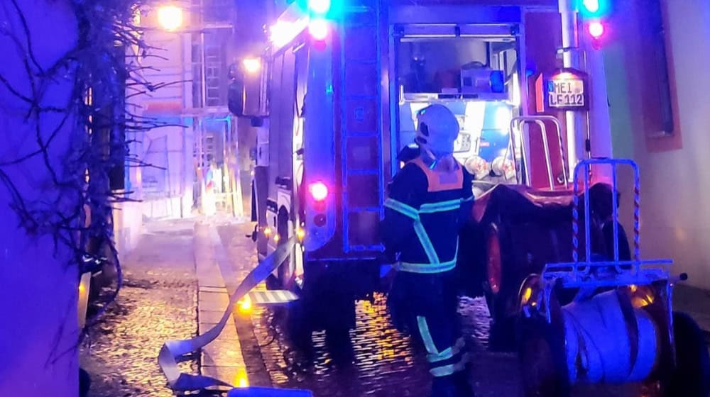 Einsatz in der Lorenzgasse. Foto: Feuerwehr Meißen