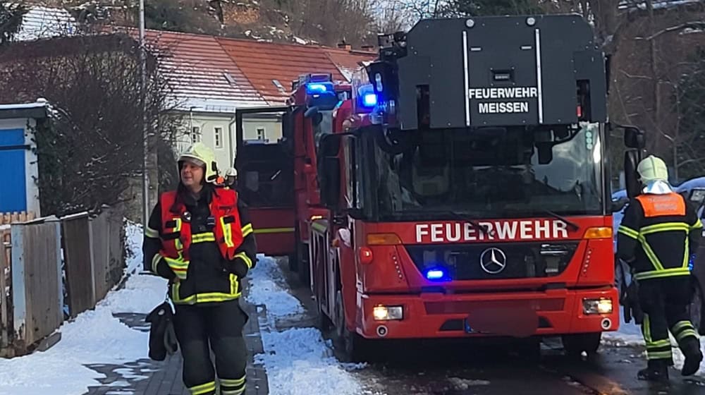 Einsatz im Mühlweg. Foto: Feuerwehr Meißen