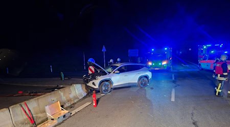 Unfall in Seerhausen. Foto: Feuerwehr Bloßwitz