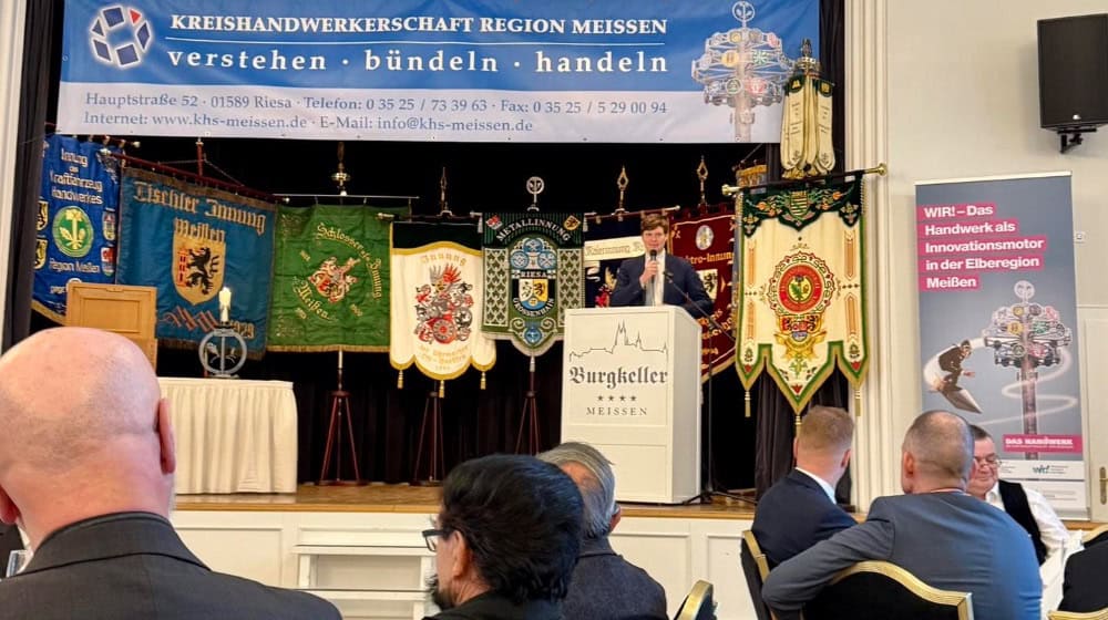 Minister als Gast der Meißner Handwerker. Foto: Daniela Kuge