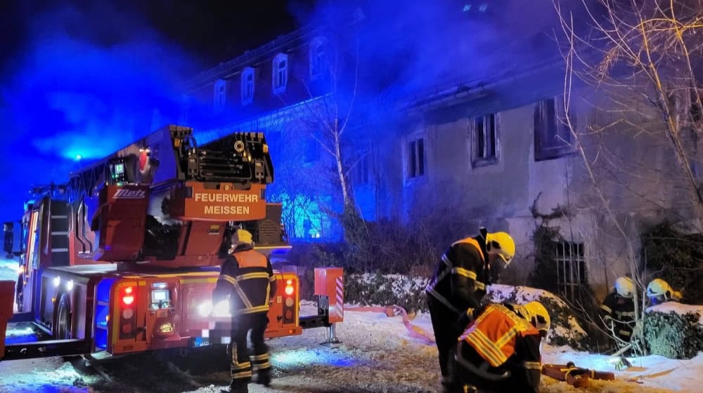 Rauch in der Meißner Fischergasse. Foto: Feuerwehr Meißen