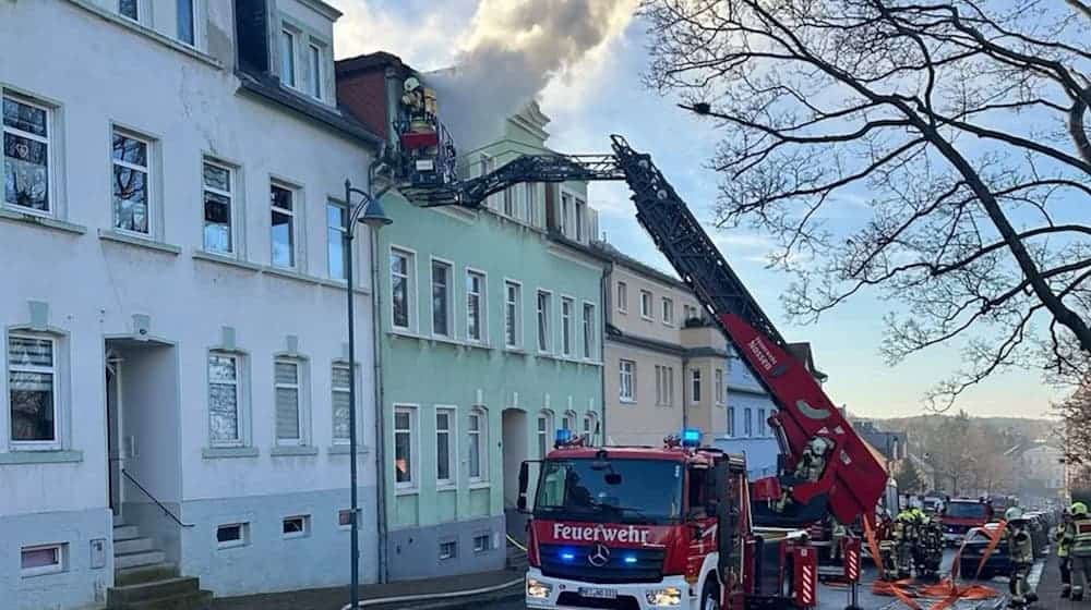 Wohnungsbrand in Nossen. Foto: Feuerwehr Ziegenhain