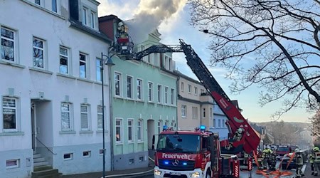 Wohnungsbrand in Nossen. Foto: Feuerwehr Ziegenhain