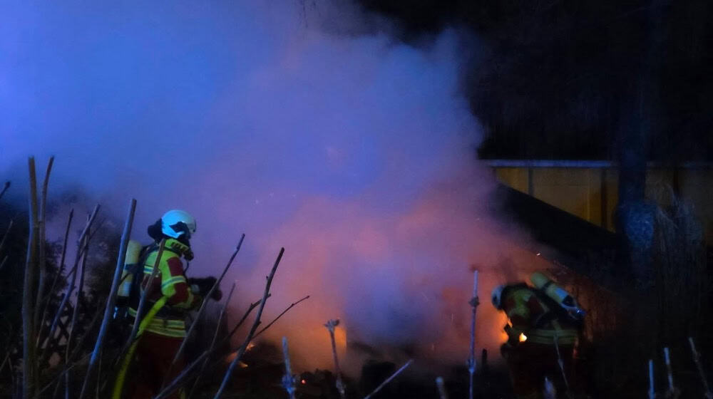 Feuer in Reichenberg. Foto: Feuerwehr Moritzburg