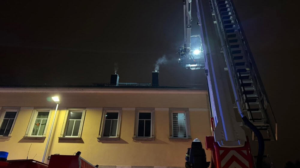 Feuerwehreinsatz am Schornstein in Coswig. Foto: Feuerwehr Coswig