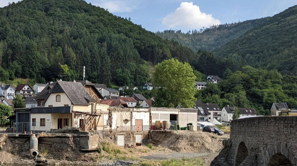 The extreme flooding in July 2021 caused catastrophic damage in the Ahr Valley. © Working Group Physical Geography/University of Leipzig