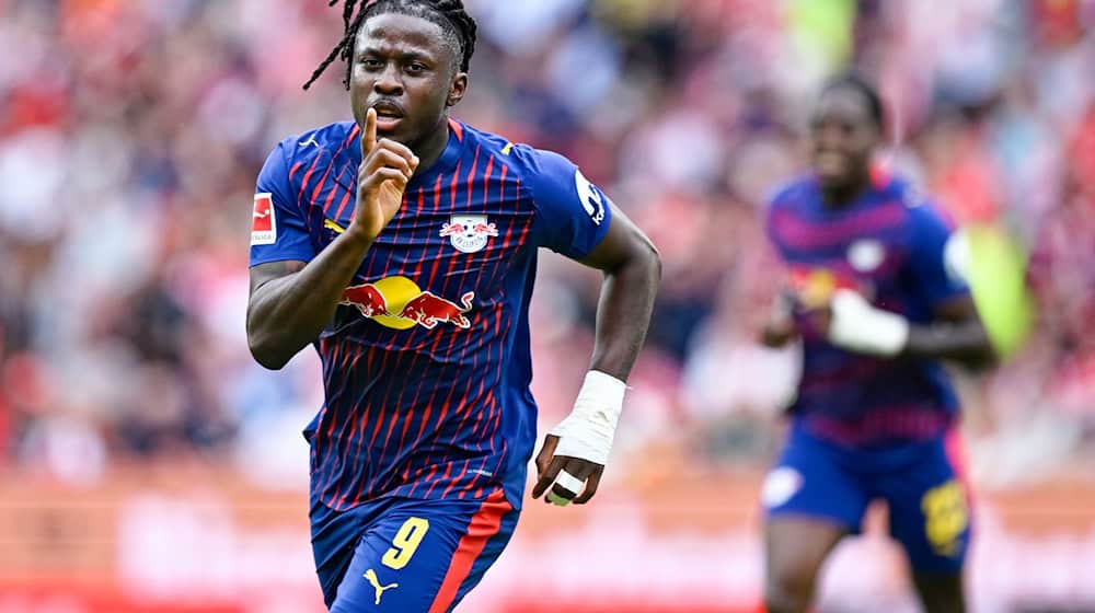 Leipzig's Johan Bakayoko scored in the first leg in Mainz / Photo: Uwe Anspach/dpa