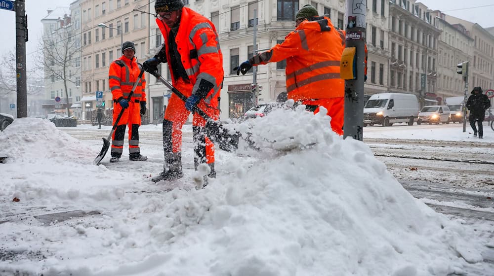 In Leipzig liegt zu viel Schnee für den Brückenlauf. (Archivbild) / Foto: Jan Woitas/dpa