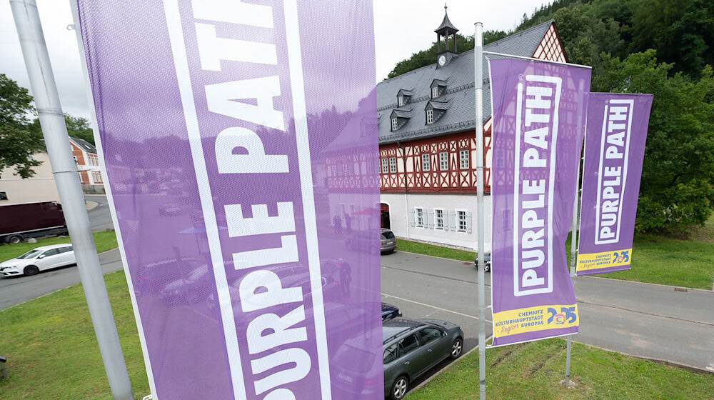 The "Purple Path" brings together works by more than 60 artists and connects Chemnitz as European Capital of Culture 2025 with the surrounding area (archive photo) / Photo: Sebastian Kahnert/dpa-Zentralbild/dpa