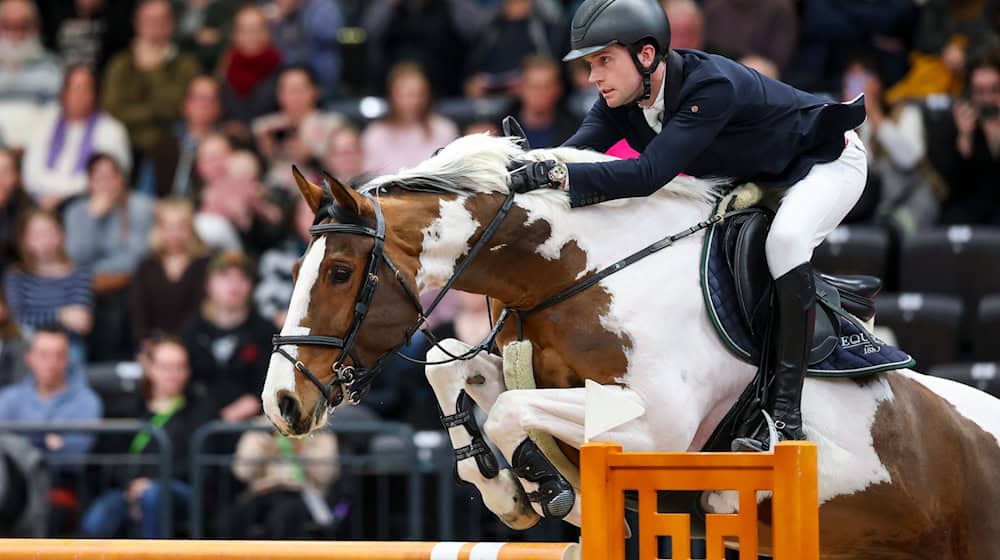 Gerrit Nieberg rode to third place in the jump-off / Photo: Jan Woitas/dpa