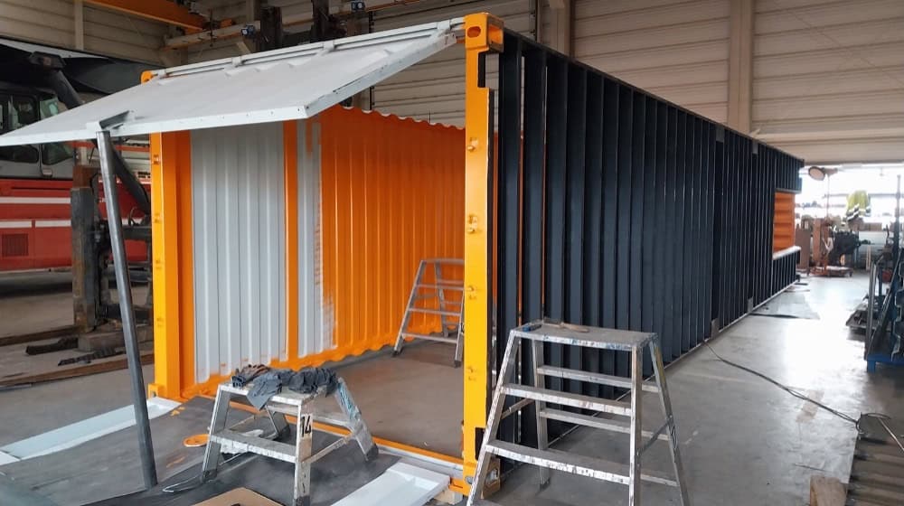 Container für eine Dresdner Schule. Foto: SBO