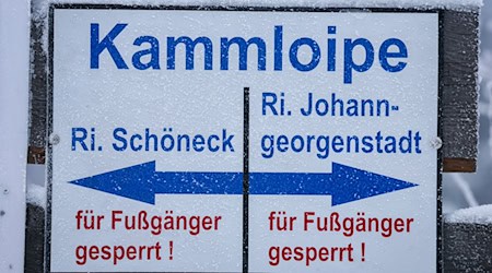 Wegen Tauwetters ist die Kammloipe im Erzgebirge nur noch eingeschränkt nutzbar. (Symbolbild) / Foto: Jan Woitas/dpa