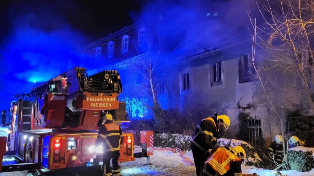 Einsatz der Feuerwehr Meißen am 13. Januar in der Fischergasse. Foto: Feuerwehr Meißen