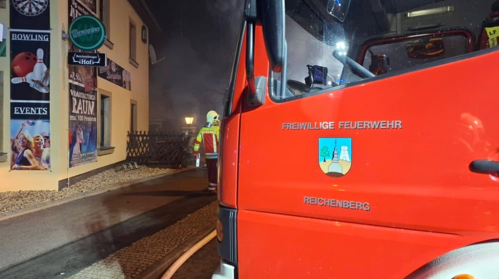 Feuerwehr Reichenberg im Einsatz. Foto: Feuerwehr Reichenberg 