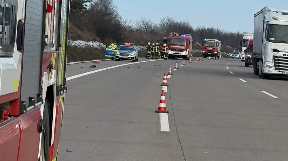 Einsatz auf der A4. Foto: Feuerwehr Klipphausen