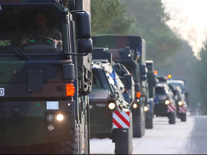 Bundeswehrkonvoi unterwegs. Foto: Bundeswehr/Riedel