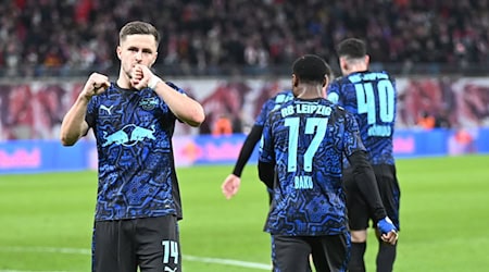 Christoph Baumgartner jubelt nach seinem ersten Tor. / Foto: David Hammersen/dpa