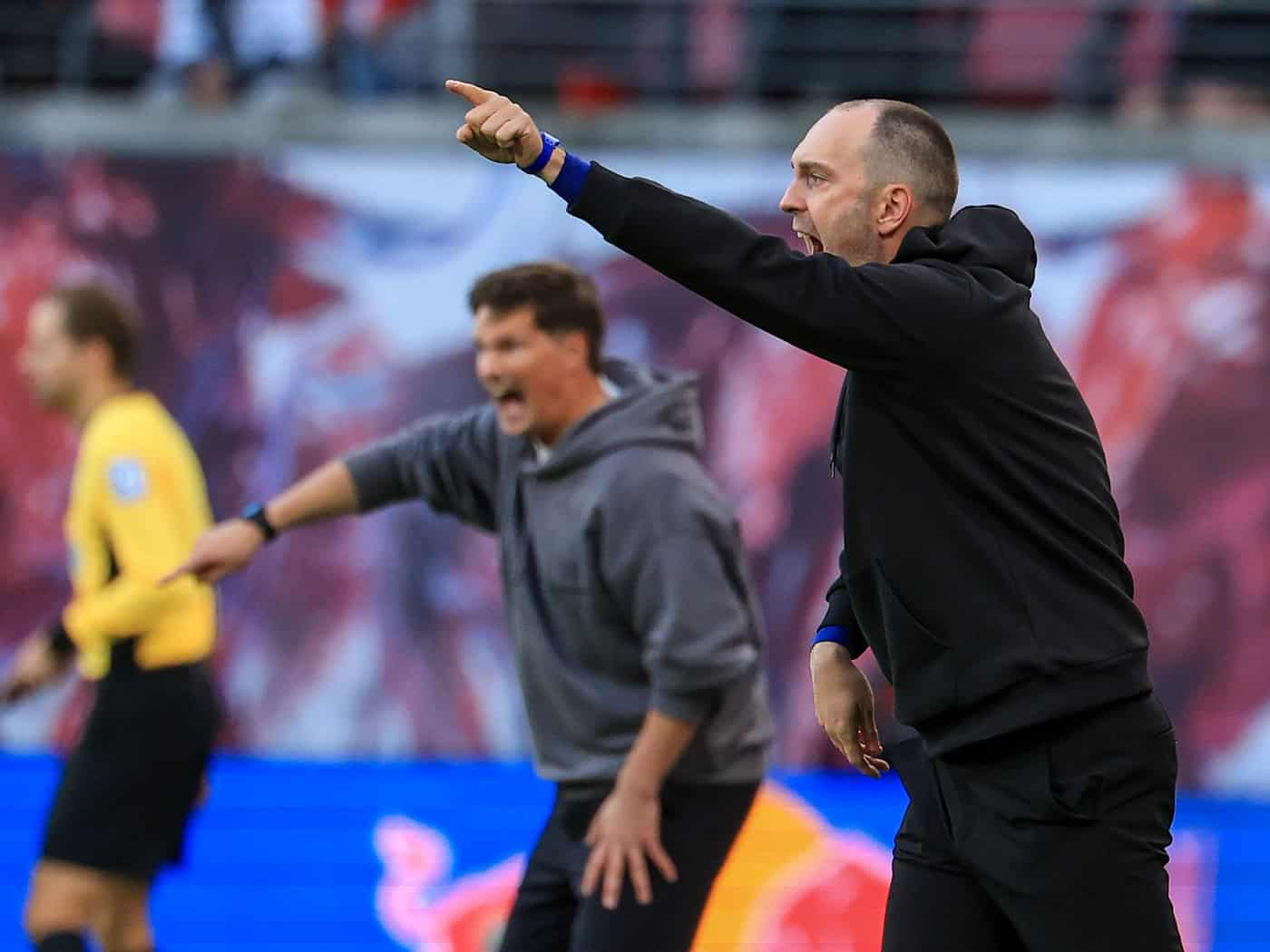 Meeting again this weekend: HSV coach Merlin Polzin and RB coach Ole Werner (r.) / Photo: Jan Woitas/dpa