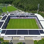 Der FC Erzgebirge Aue lädt zur Geburtstagsfeier ins Stadion. (Archivbild) / Foto: Jan Woitas/dpa