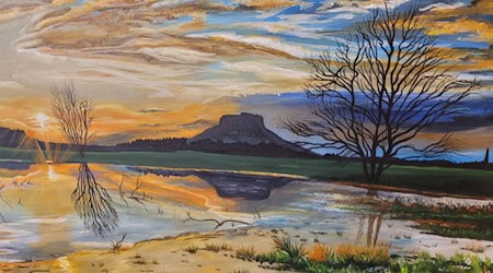 Der Stolpener Malermeister Werner Täubrich findet seine Motive in der Stolpener Heimat sowie der Sächsischen Schweiz. Foto: PR