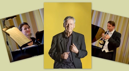 Schauspieler Lars Jung (m.) liest im Schloss Klippenstein am Valentinstag aus Liebesbriefen, musikalisch begleitet von Oksana Weingardt (l.) und Joachim Karl Schäfer (r.). Fotos: Anne König und Sebastian Hoppe